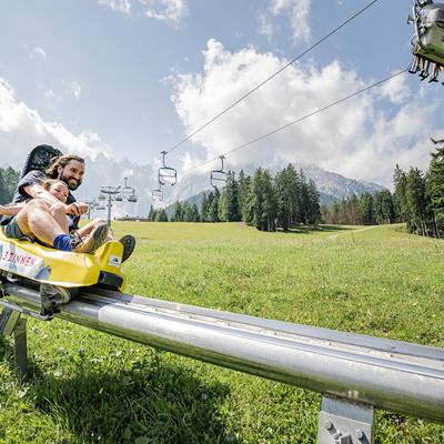 Letní sáňkařská dráha v Jižním Tyrolsku