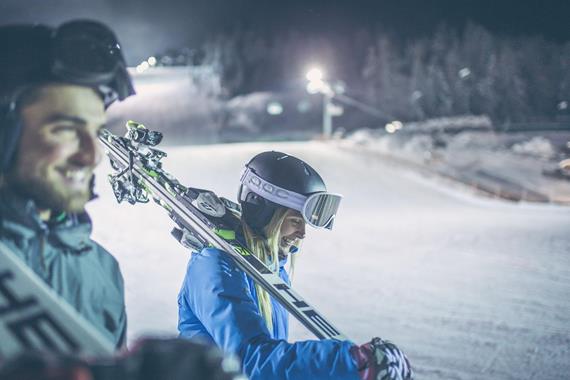 Noční lyžování a sáňkování 3 Zinnen Dolomity