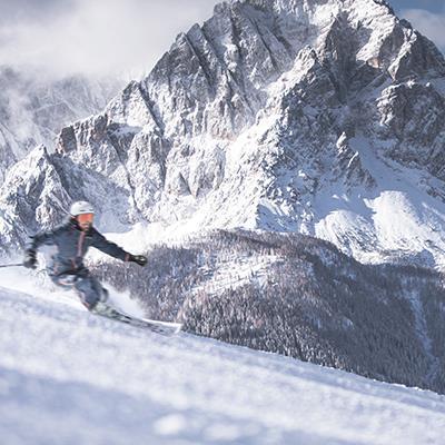 Connected skiresort 3 Zinnen Dolomites