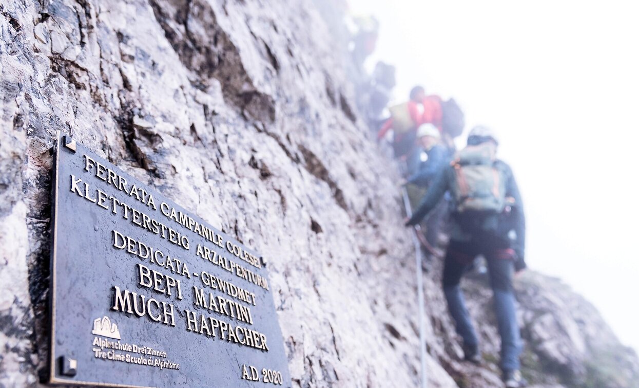 Partenza per la via ferrata Cima Sora i Colesei | © TV Sexten - Daniel Rogger, Sesto Partenza per la via ferrata Cima Sora i Colesei | © TV Sexten - Daniel Rogger, Sesto